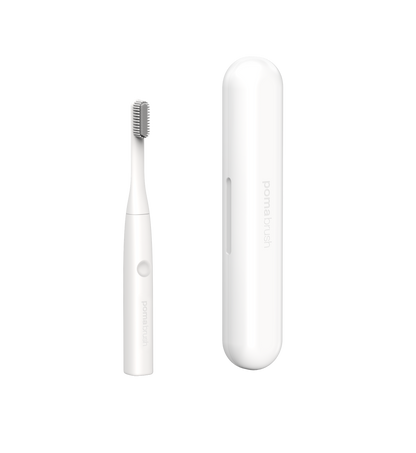 PomaBrush Silicone Electric Toothbrush - White