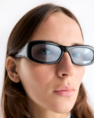 BLACK ACETATE RIF BLUE LENS PT-7010 - SAUDADE