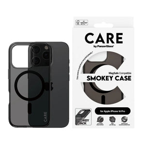 Panzer Glass CARE Flagship Smokey Urban Combat w. Black MagSafe Case for iPhone 16 Pro 6.3