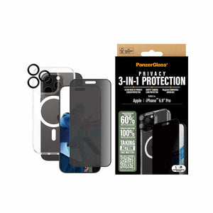 مجموعة PanzerGlass الآمنة 3 في 1 لهاتف iPhone 16 Pro Max ، مقاس 6.9 بوصة