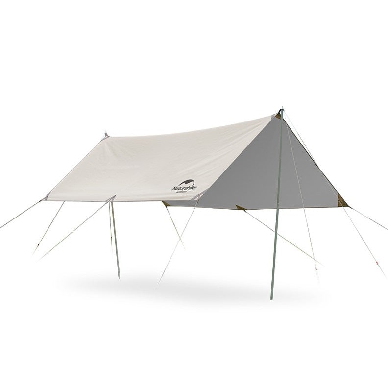 Naturehike Girder shelter tarp with 2 poles Vinyl coated (5*3m) - Silver