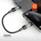 كابل بورودو المضفر الشفاف USB-C إلى USB-C للشحن السريع ونقل البيانات 35 سم/1.1 قدم - أزرق