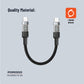 كابل بورودو المضفر الشفاف USB-C إلى USB-C للشحن السريع ونقل البيانات 35 سم/1.1 قدم - أزرق