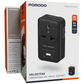 Porodo Velocitas Universal AC Wall Socket - Black