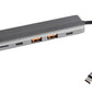 Powerology 6in 1 Slim 4K HDMI USB-C Hub 10Gbps Data Transfer