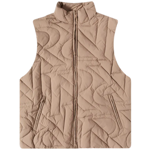 REPRESENT INITIAL QUILTED GILET MUSHROOM