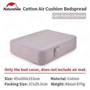 Naturehike half summer - cotton air cushion bedspread cover double- lavender