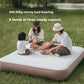 Naturehike DREAM Series Brushed Inflatable Air Mattress with Built-in Pump 200x150x20- Ice Coffee