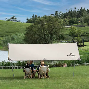 Naturehike Girder Shelter Tarp with 2 Poles Vinyl Coated (5*3m) - Silver