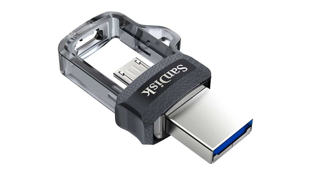 سان ديسك ألترا بسعة 256 جيجابايت USB-A /Micro - فضي
