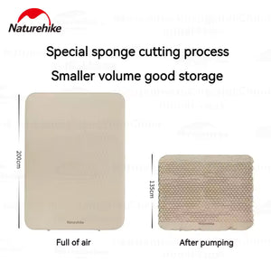 Naturehike Yugu Comfort Automatic Inflatable Cushion With Inner Inflatable Pump - Beige Double (200*132*12)