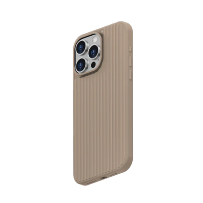 حافظة سيليكون مغناطيسي ممتاز من Smartix لهاتف iPhone 16 Pro - بني رمادي