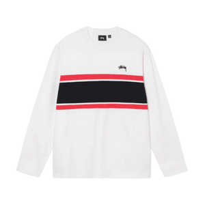 Stussy Color Block LS Crew - Offwhite