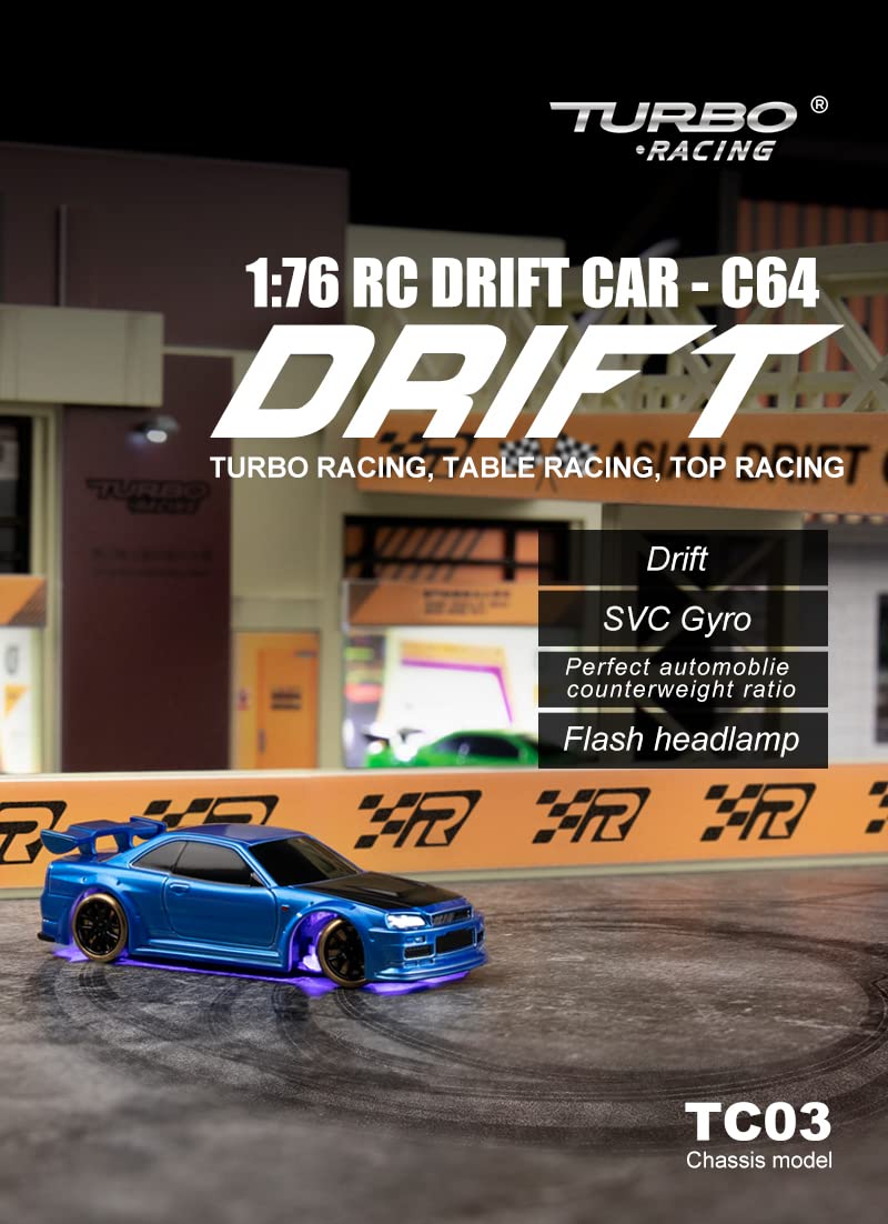 Turbo Racing 1/76 Drift RC Car With Gyro Radio Full | Astore