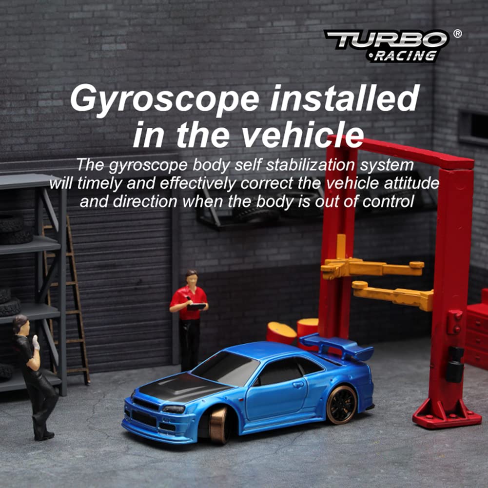 Turbo Racing 1/76 Drift RC Car With Gyro Radio Full