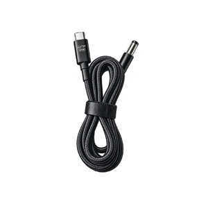 Luma Braided USB Type C 3.1 PD to 5.5mm Barrel Jack Cable - 12V 5A Output 1.2m 100W with E-Mark - Black