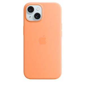 Apple iPhone 15 Silicone Case with MagSafe - Orange Sorbet