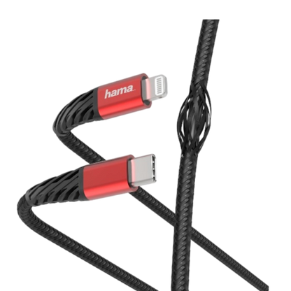 Hama Type-C to Type-C Charging-Data Cable 1.5 m - Black-Red