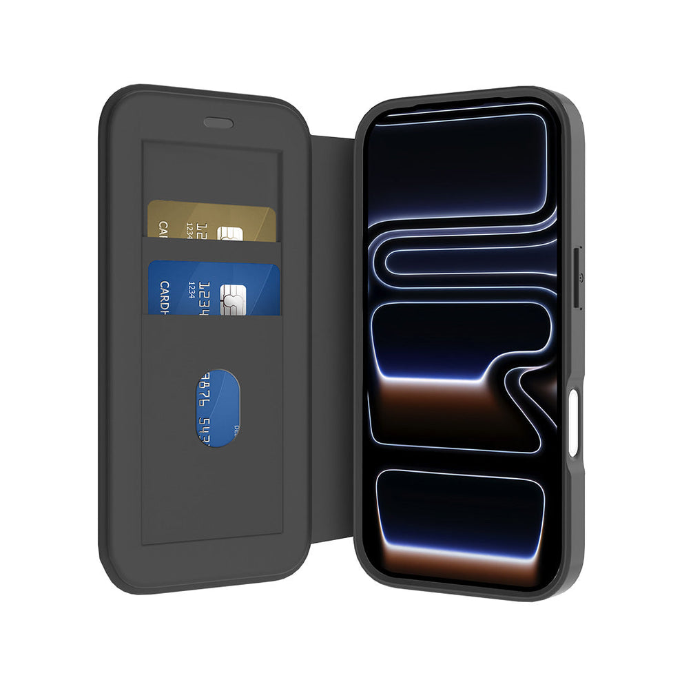 LZEL MagFlip Wallet Case for iPhone 17 Pro – Black