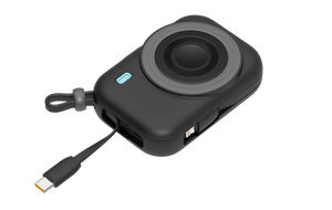 LZEL NanoFlex Nova 10000mAh Magnetic Power Bank USB-C PD Built-in Cable – Black