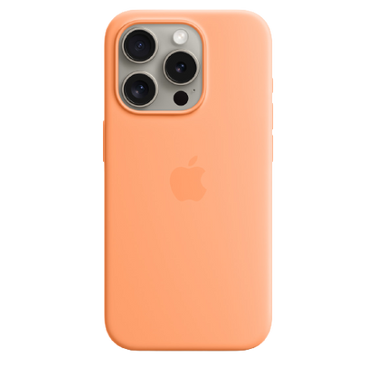 Apple iPhone 15 Pro Silicone Case with MagSafe - Orange Sorbet