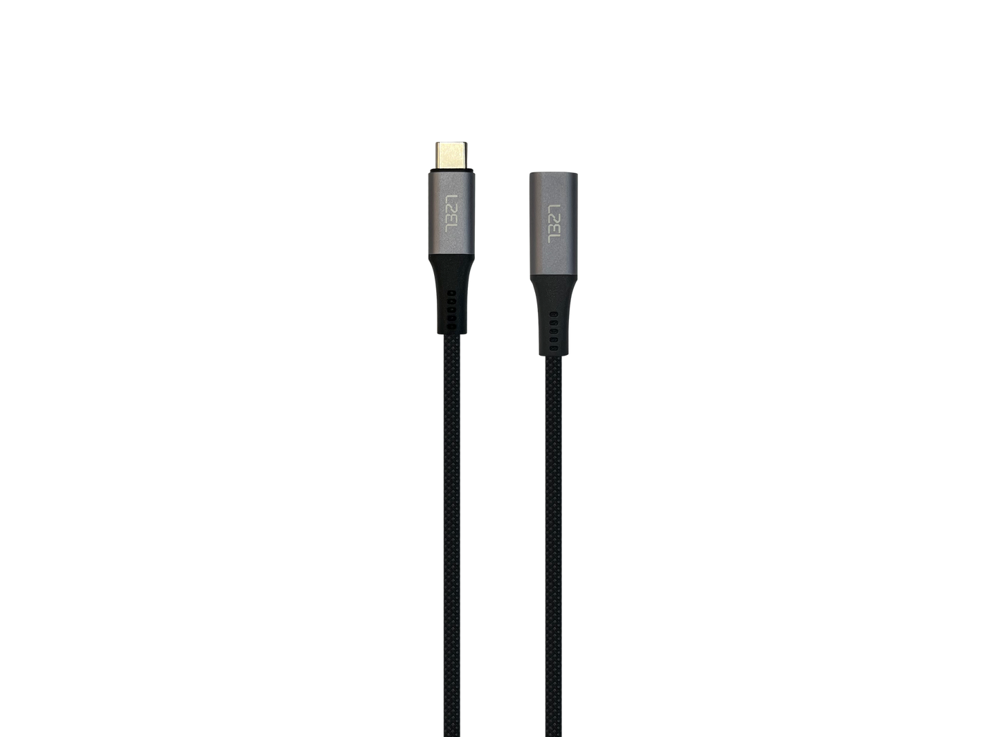 كابل تمديد LZEL Celeris Power Link بقدرة 240 واط من نوع USB-C إلى USB-C أنثى، بطول 1.5 متر - أسود