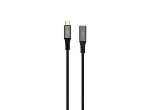 كابل تمديد LZEL Celeris Power Link بقدرة 240 واط من نوع USB-C إلى USB-C أنثى، بطول 1.5 متر - أسود