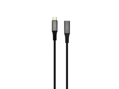 كابل تمديد LZEL Celeris Power Link بقدرة 240 واط من نوع USB-C إلى USB-C أنثى، بطول 1.5 متر - أسود