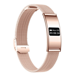 Trackfit Plus Smart Bracelet Fitness Tracker With Display App – Gold (PDB8GD)