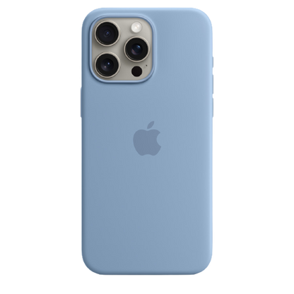 Apple iPhone 15 Pro Max Silicone Case with MagSafe - Winter Blue