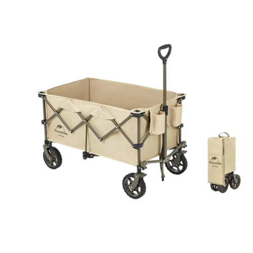 Naturehike TC02 four-way folding trolley thin wheels - Linen Brown