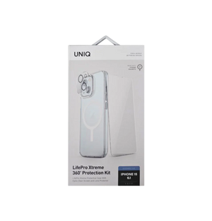 Uniq iPhone 15 6.1 Magclick Charging Lifepro Xtreme (AF) 360 Protection Bundle Pack