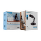 Powerology Adjustable Folding Double-Arm Aluminum Alloy with Silicone Pad Phone Holder- Black