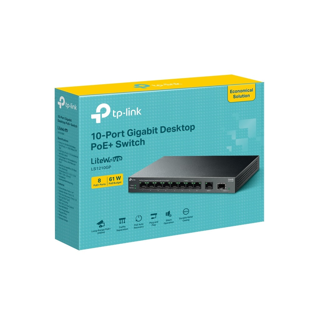 TP-Link 10-Port Gigabit Desktop Switch with 8-Port PoE+