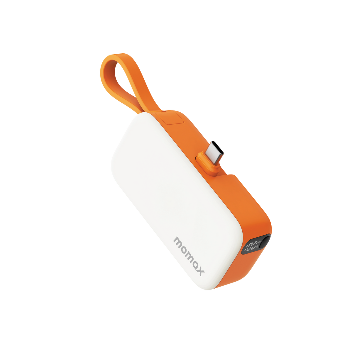 Momax 1-Power Mini 5000mAh Bulit-in foldable USB-C connector Battery pack (Orange)