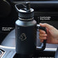 Buzio Trophy Series Handled Water Bottle for Car 1.2L - Black
