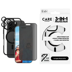 CARE by PanzerGlass Flagship 3-in-1 Privacy Bundle iPhone 16 6.3" Pro