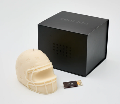 Cent.ldn Football Helmet Candle