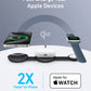 Anker MagGo Wireless Charging Station (3-in-1, Foldable Pad) with Adapter and Cable -Black