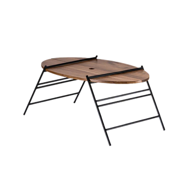 طاولة بيضاوية قابلة للطي للأماكن الخارجية من Naturehike - خشب الساج