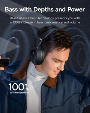 Baseus Bass BH1 Lite Wireless Headphones Cosmic Black