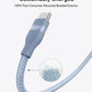 Anker USB-C to USB-C Cable 240W (Upcycled-Braided) (0.9m/3ft) -Blue