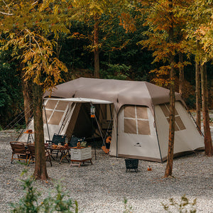 Naturehike Village 17 tent (with hall pole) - Brown