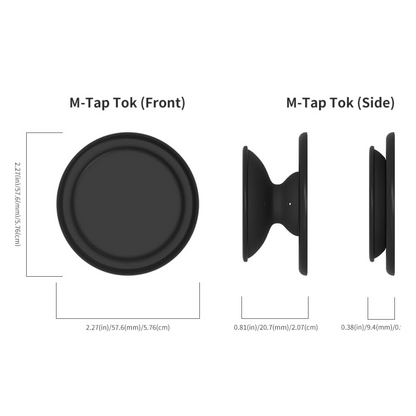 Sinjimoru M-Tap Tok Phone Grip Magnetic Silicone - Black