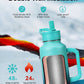 Buzio Trophy Series Handled Water Bottle for Car 1.2L - Caribbean Blue