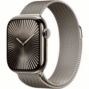 Apple Watch Series 10 GPS + Cellular 42mm Natural Titanium Case with Natural Milanese Loop