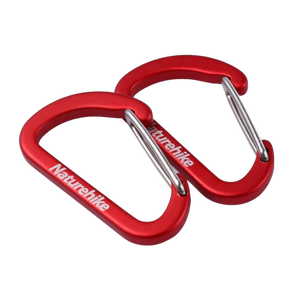 Naturehike D-shaped Mini Carabiner 4cm Dark Red (2 Packs)