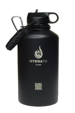 HydrateFlask Vacuum Water Bottle 2L - Full Black