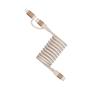 Momax Mag.link USB-C to C & Lightning Magnetic Cable 2m (Desert Titanium)