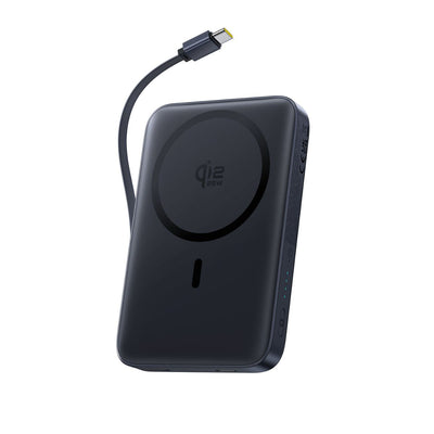 Baseus PicoGo AM61 Qi2.2 Magnetic Power Bank with Detachable Cable 10000mAh 45W - Cosmic Black